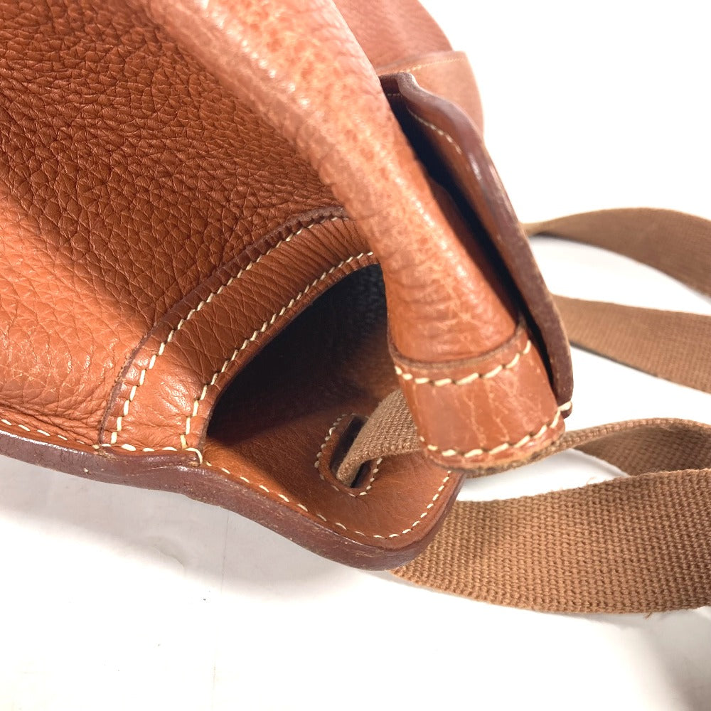 HERMES Backpack leather Brown Sherpa PM Women Used