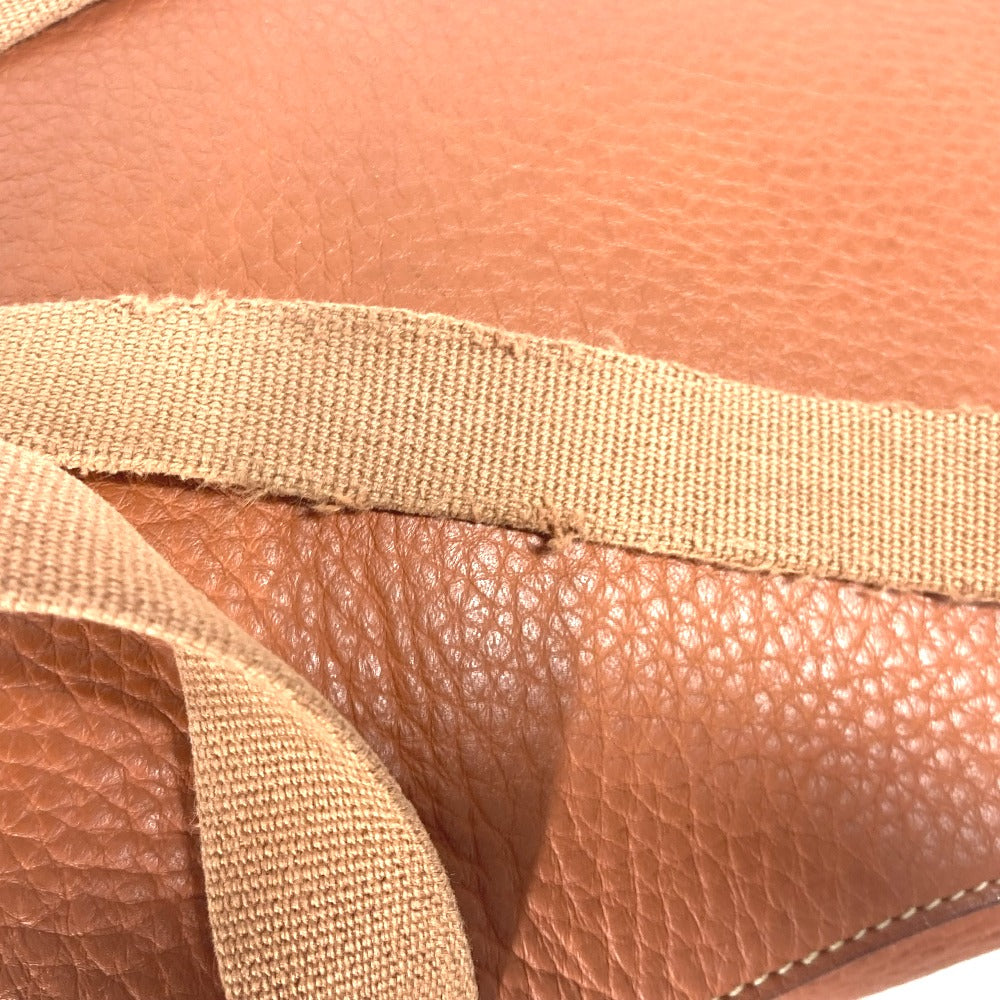 HERMES Backpack leather Brown Sherpa PM Women Used