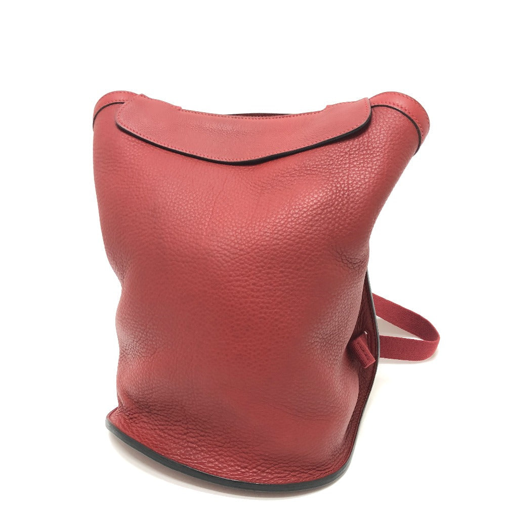 HERMES Backpack Taurillon Clemence Red Sherpa GM