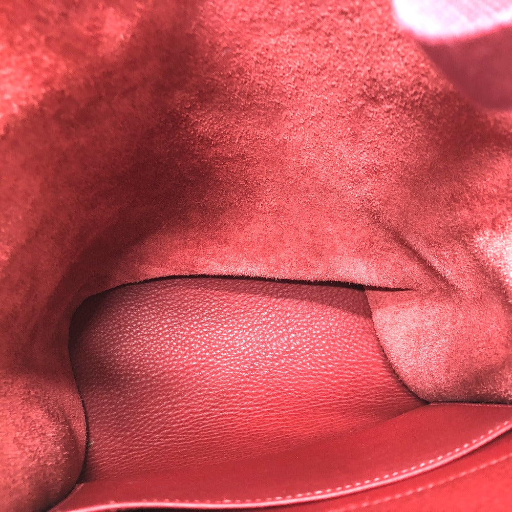 HERMES Backpack Taurillon Clemence Red Sherpa GM