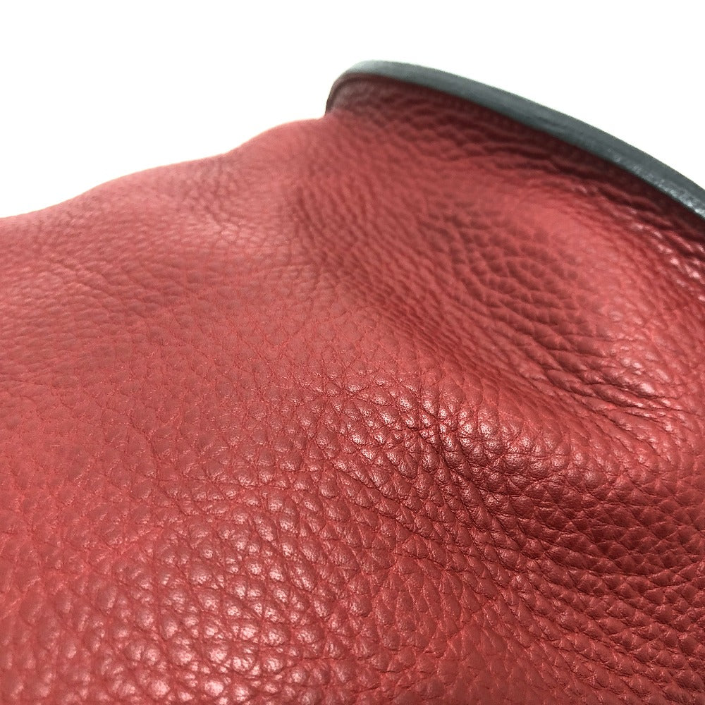 HERMES Backpack Taurillon Clemence Red Sherpa GM