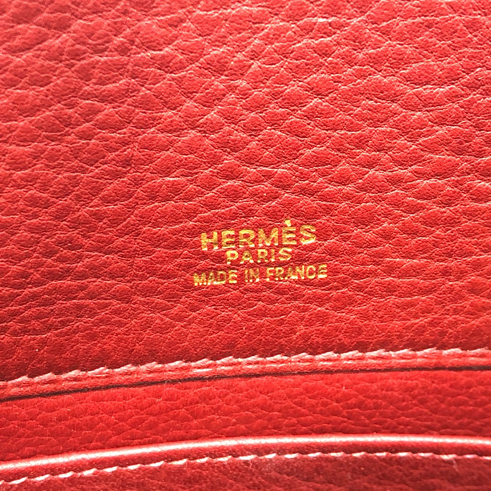 HERMES Backpack Taurillon Clemence Red Sherpa GM