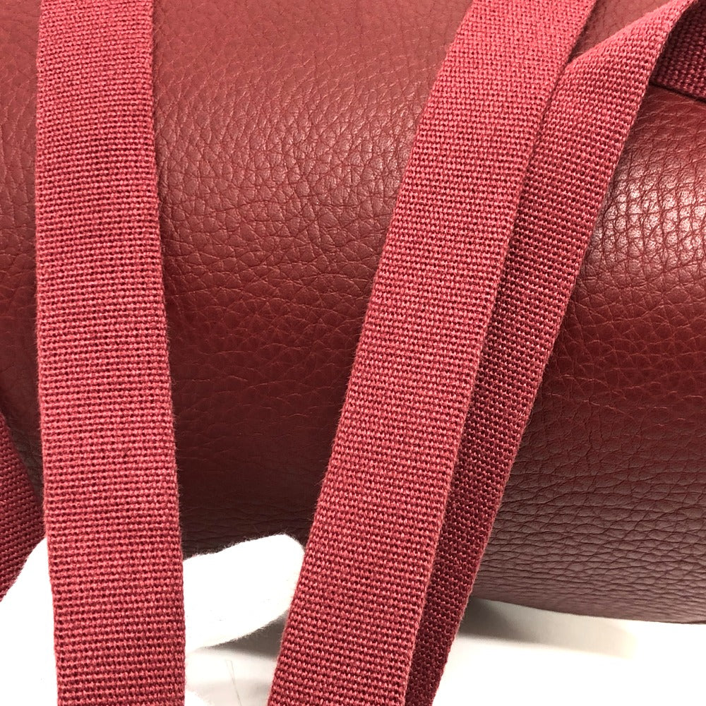 HERMES Backpack Taurillon Clemence Red Sherpa GM