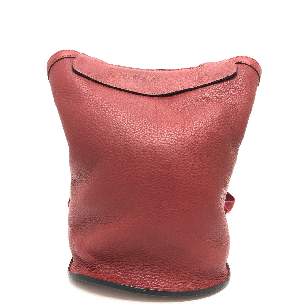 HERMES Backpack Taurillon Clemence Red Sherpa GM