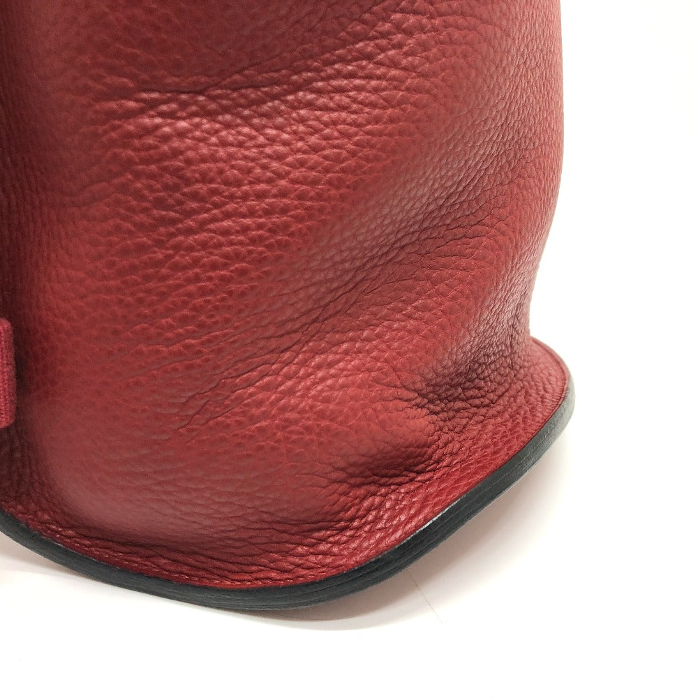HERMES Backpack Taurillon Clemence Red Sherpa GM