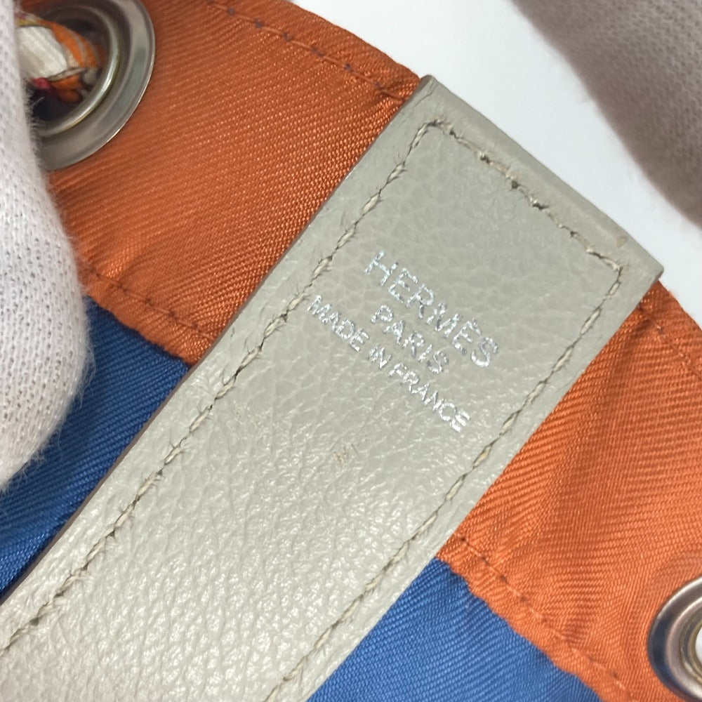 HERMES Shoulder Bag Silk, Leather Orange Shoulder soie cool 22 brides de gala Women Used