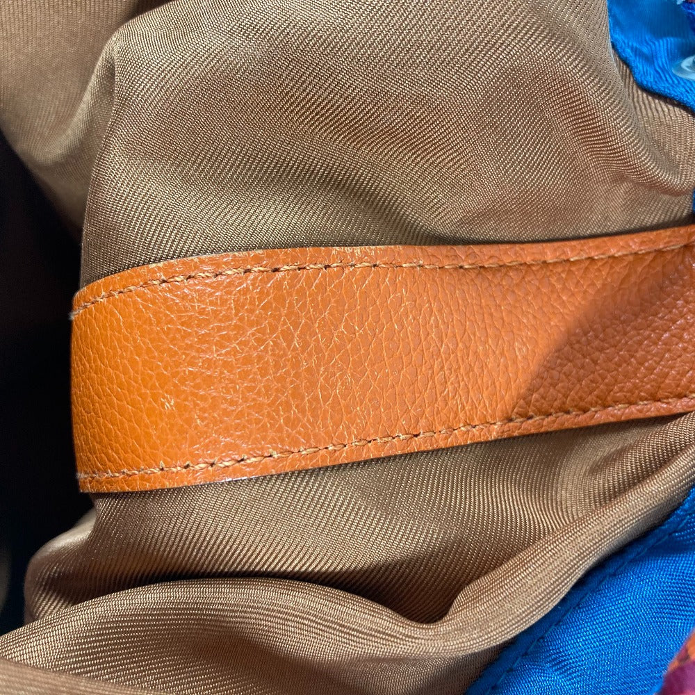 HERMES Shoulder Bag Silk, Leather Orange Sowacool 22 Drawstring Bag Women Used