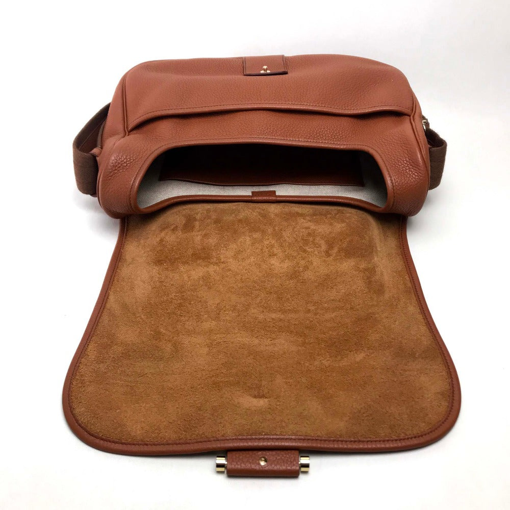 HERMES Shoulder Bag Taurillon Clemence Brown Boolean Lang