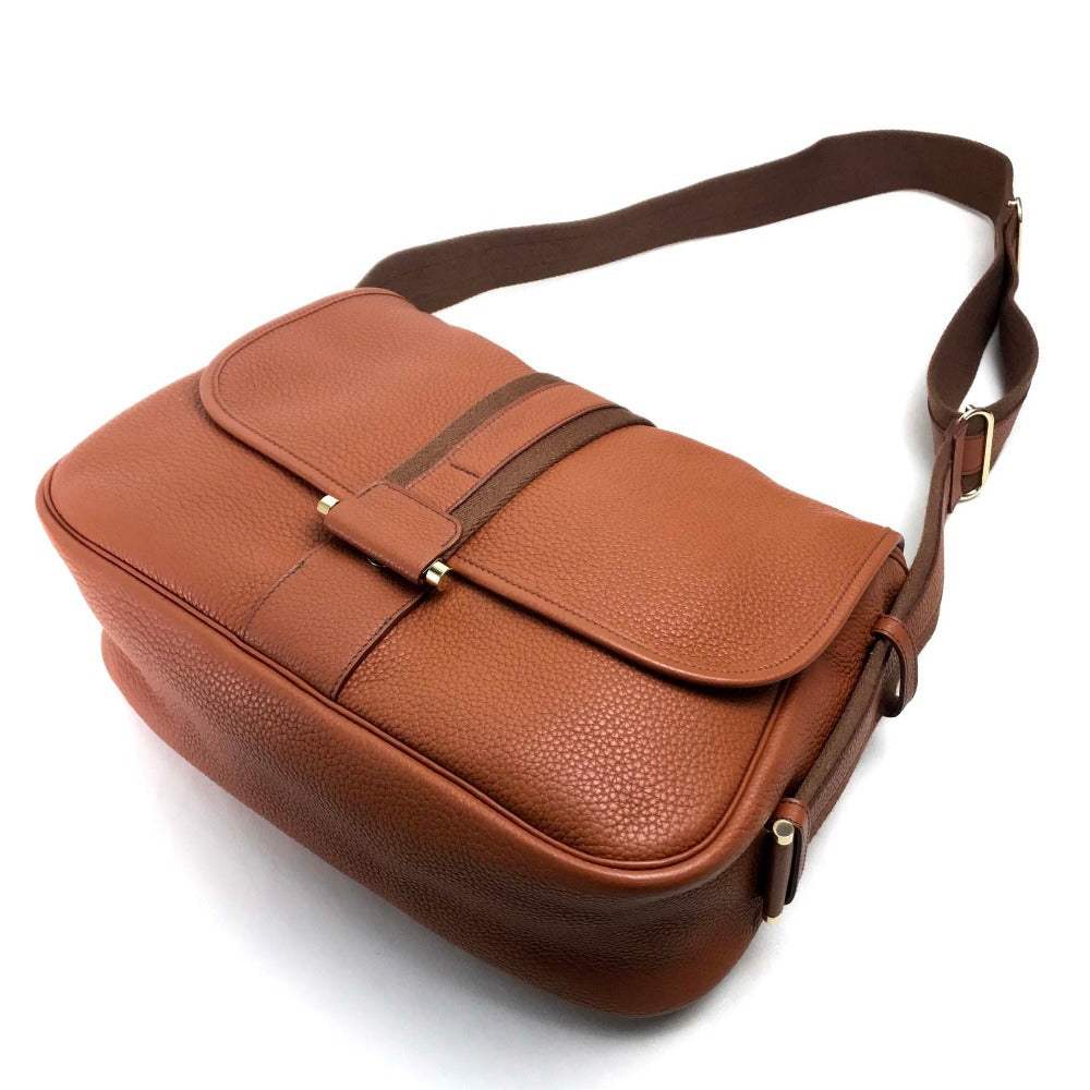 HERMES Shoulder Bag Taurillon Clemence Brown Boolean Lang