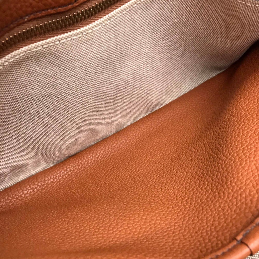 HERMES Shoulder Bag Taurillon Clemence Brown Boolean Lang