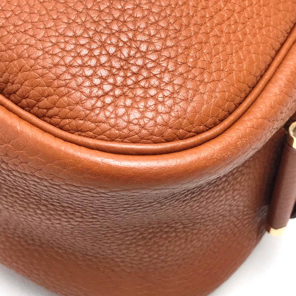 HERMES Shoulder Bag Taurillon Clemence Brown Boolean Lang