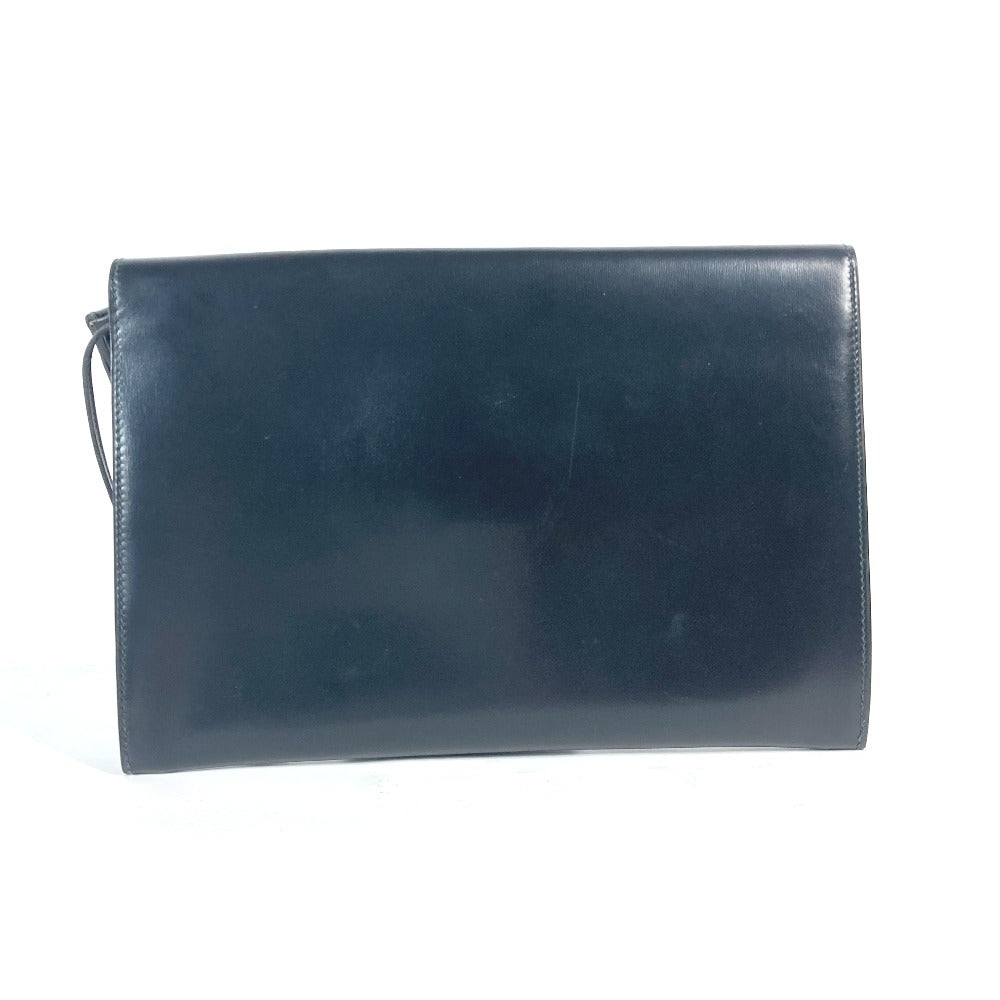 HERMES Clutch bag Box scarf black bag pouch Kirius