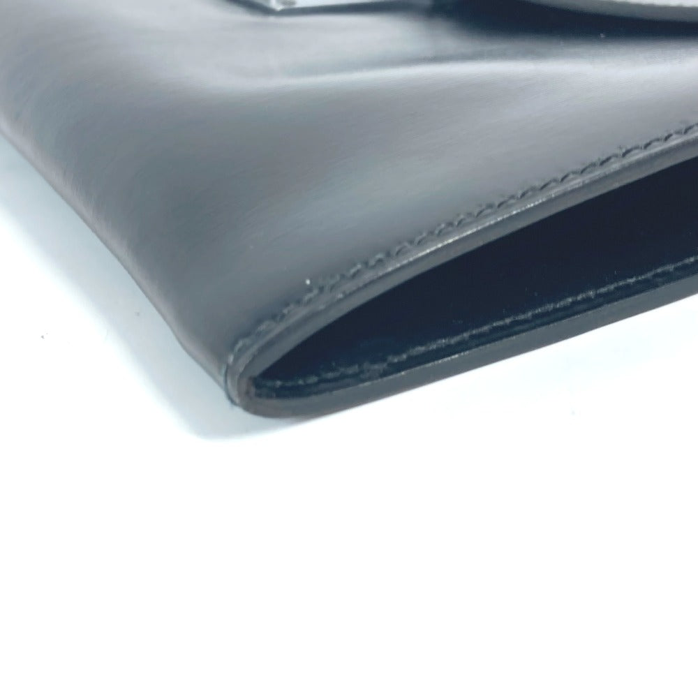 HERMES Clutch bag Box scarf black bag pouch Kirius
