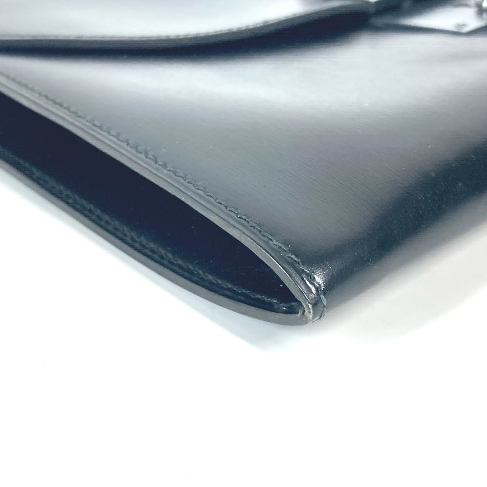 HERMES Clutch bag Box scarf black bag pouch Kirius