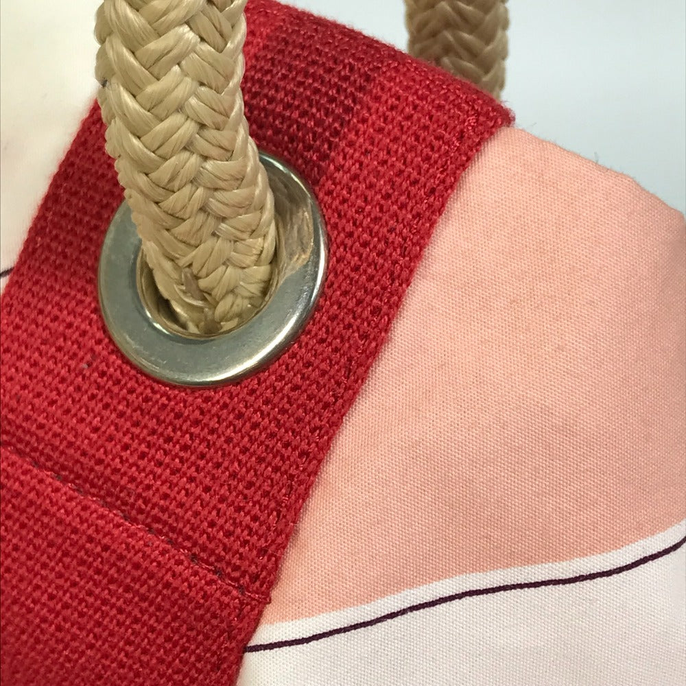 HERMES Tote Bag canvas multicolor Cabas Drapeaux au vent rope handle Women Used