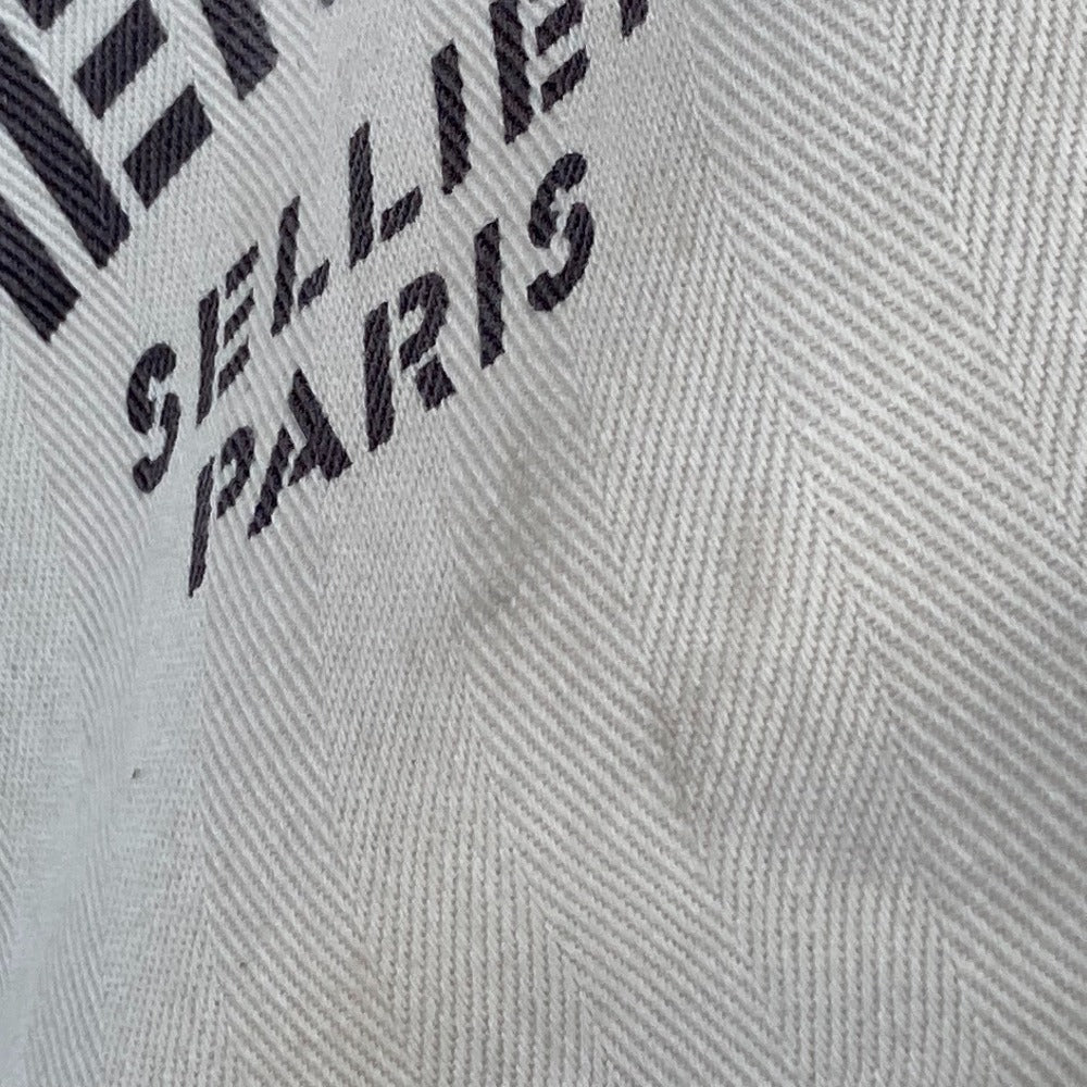 HERMES Shoulder Bag Leather / canvas white Crossbody Sac de Pansage bucket type