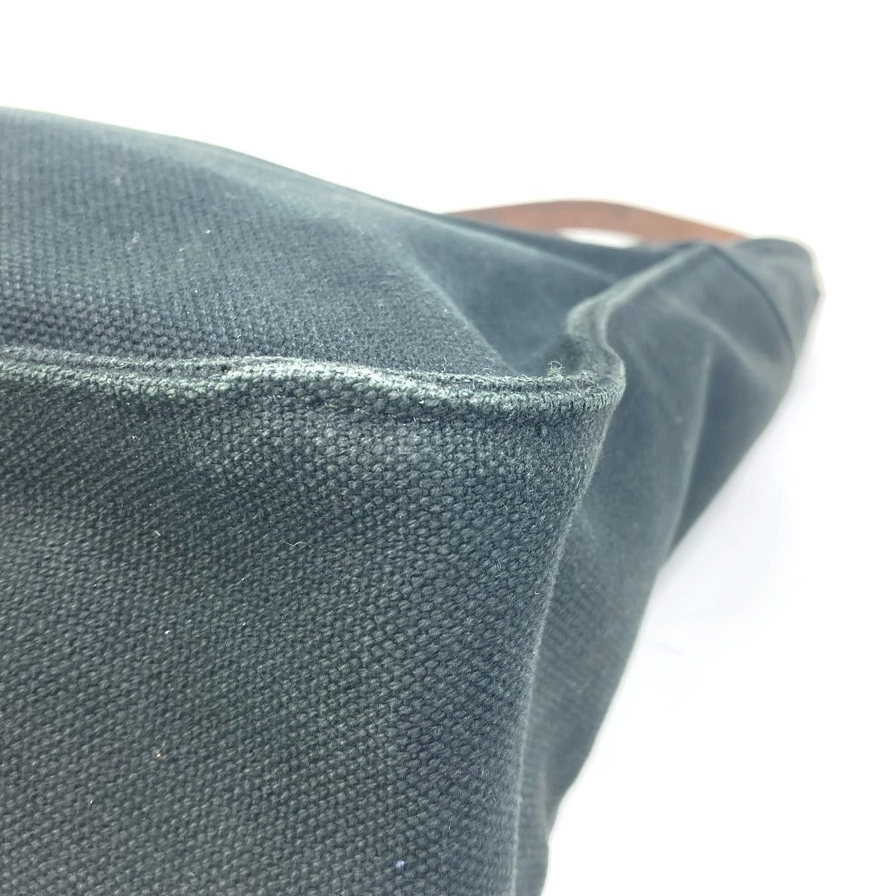 HERMES Tote Bag Canvas, Leather black Shoulder Maruwari PM Women Used