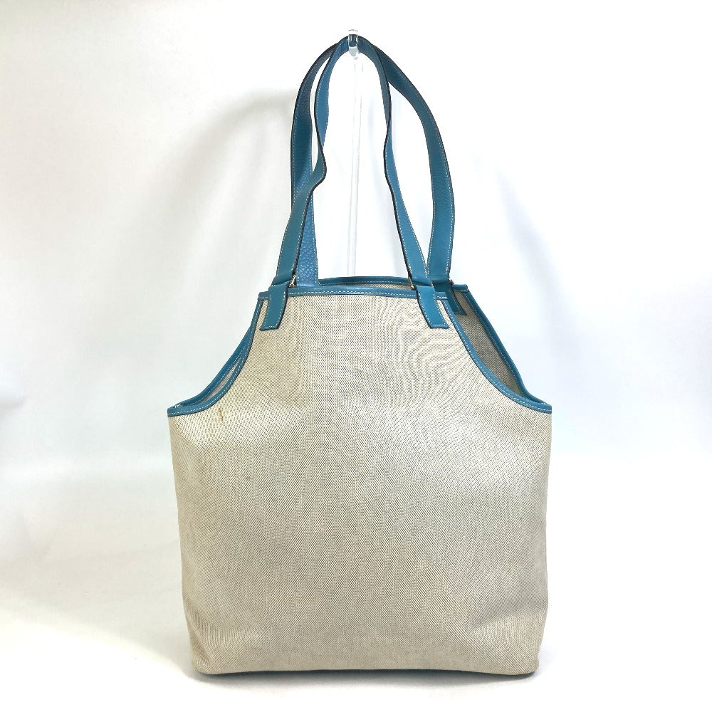HERMES Tote Bag Toile Ash / Taurillon Clemence blue Shoulder Bag Shoulder Bag Jardine PM Women Used