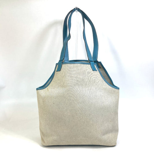 HERMES Tote Bag Toile Ash / Taurillon Clemence blue Shoulder Bag Shoulder Bag Jardine PM Women Used