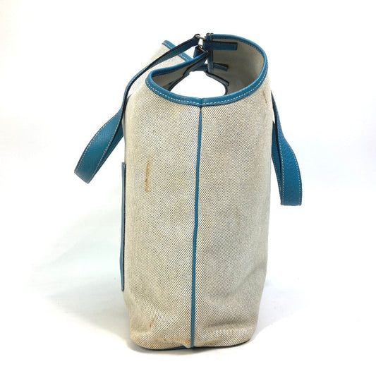 HERMES Tote Bag Toile Ash / Taurillon Clemence blue Shoulder Bag Shoulder Bag Jardine PM Women Used