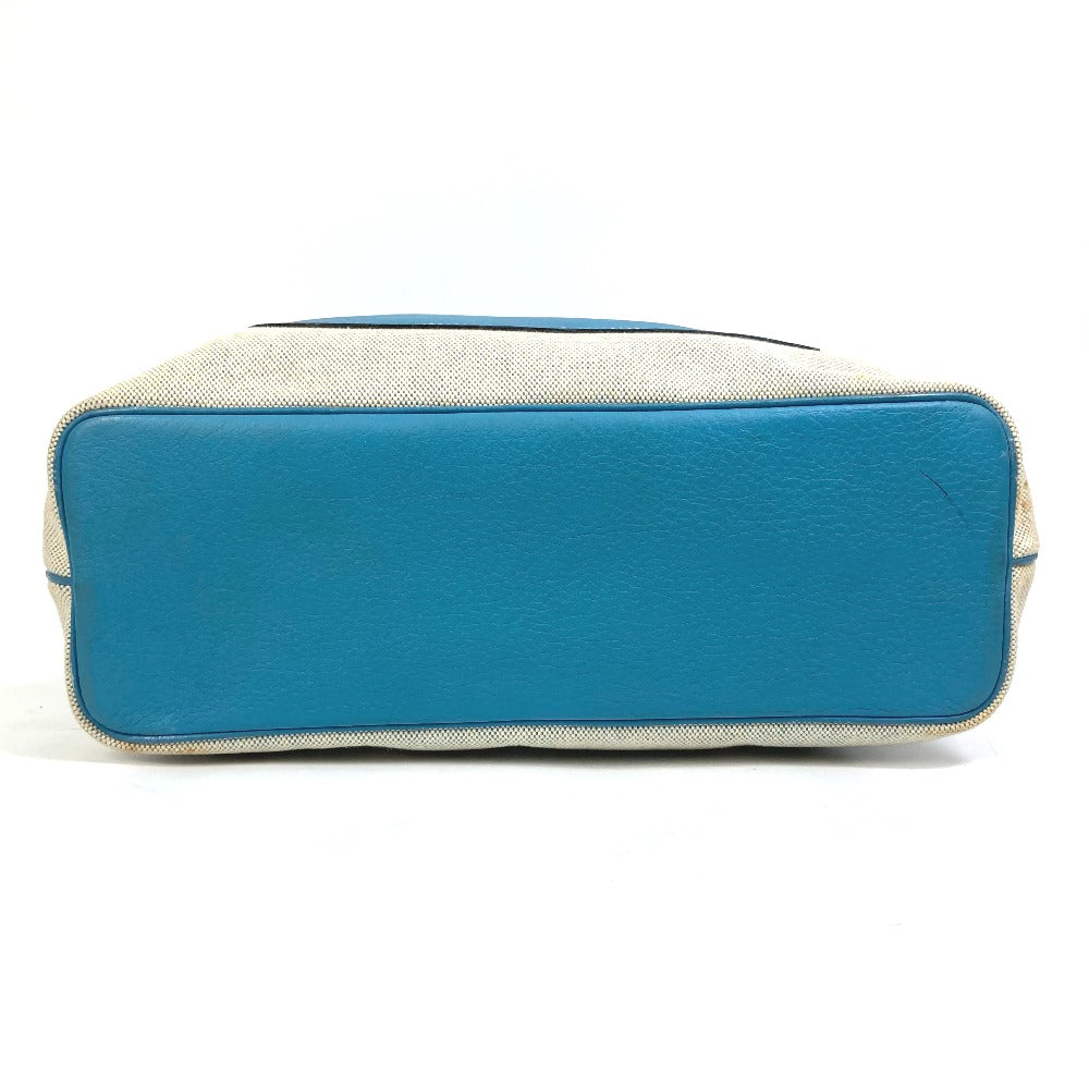 HERMES Tote Bag Toile Ash / Taurillon Clemence blue Shoulder Bag Shoulder Bag Jardine PM Women Used