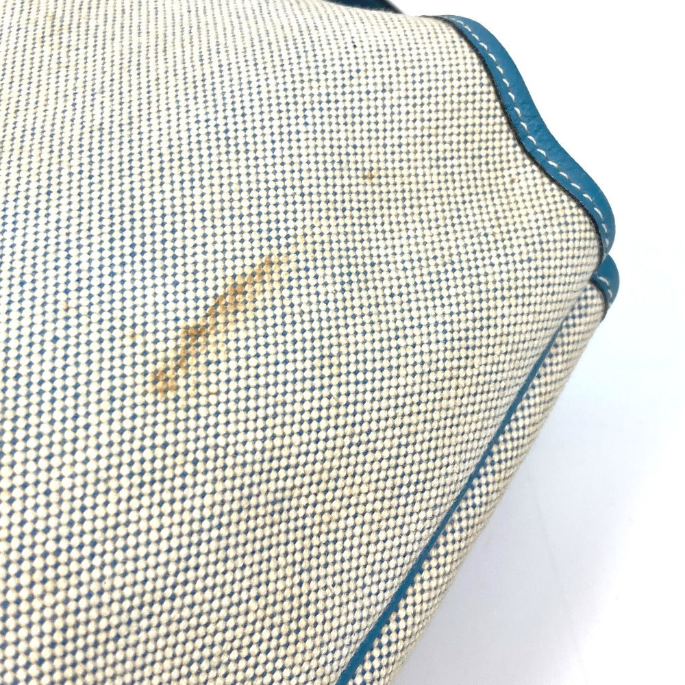 HERMES Tote Bag Toile Ash / Taurillon Clemence blue Shoulder Bag Shoulder Bag Jardine PM Women Used