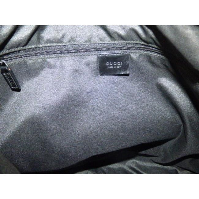 Gucci Vintage Black With Metallic Embossed G Logo Print Suede Leather Hobo Bag