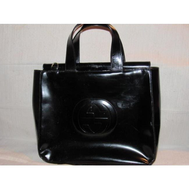 Gucci Soho Vintage Black Patent Leather Satchel
