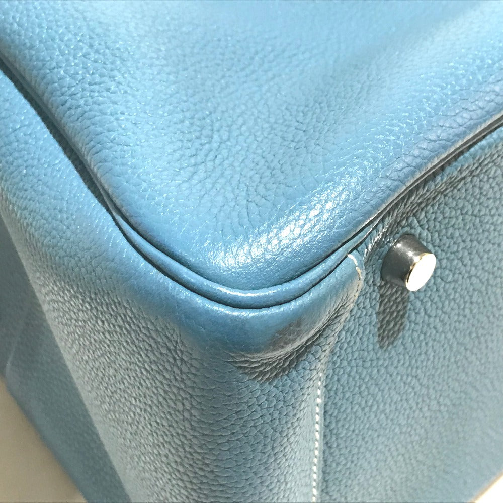 HERMES Handbag Taurillon Clemence blue Lindy 34 Women Used