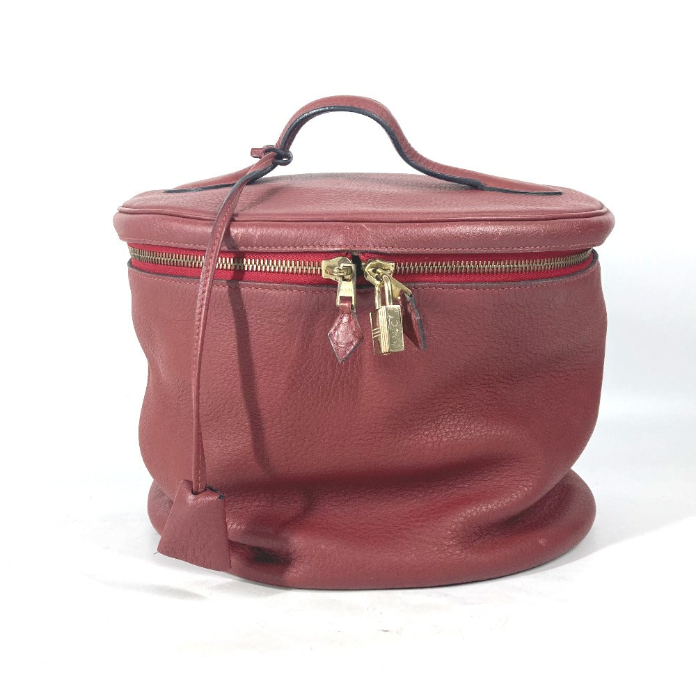 HERMES Handbag leather Red City