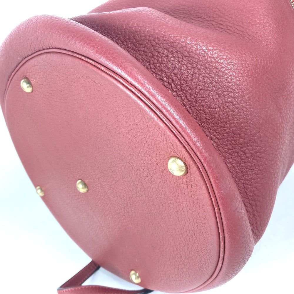 HERMES Handbag leather Red City