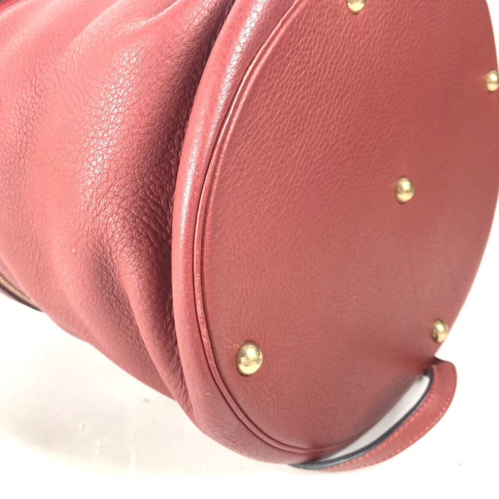 HERMES Handbag leather Red City