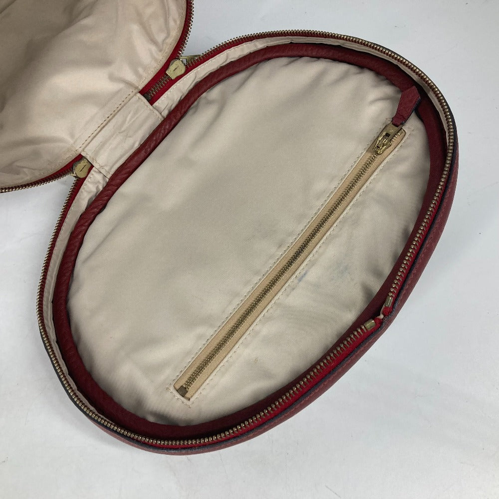 HERMES Handbag leather Red City