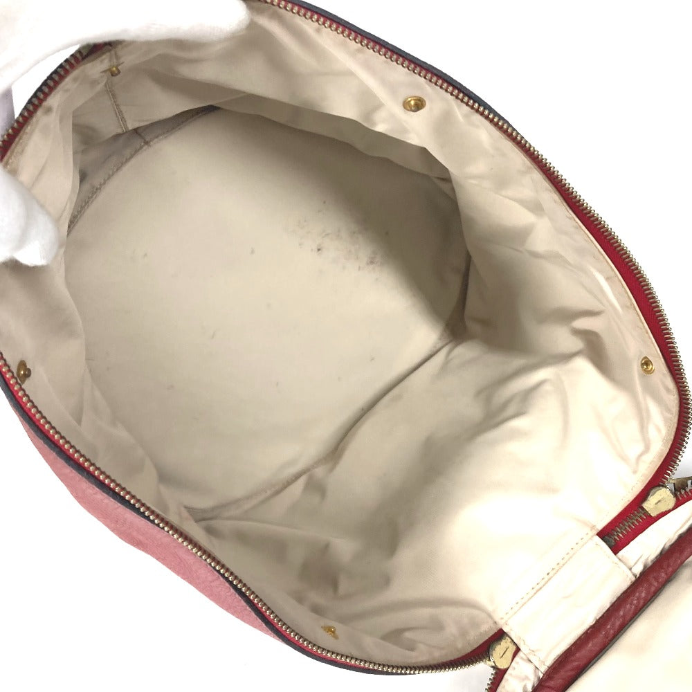 HERMES Handbag leather Red City