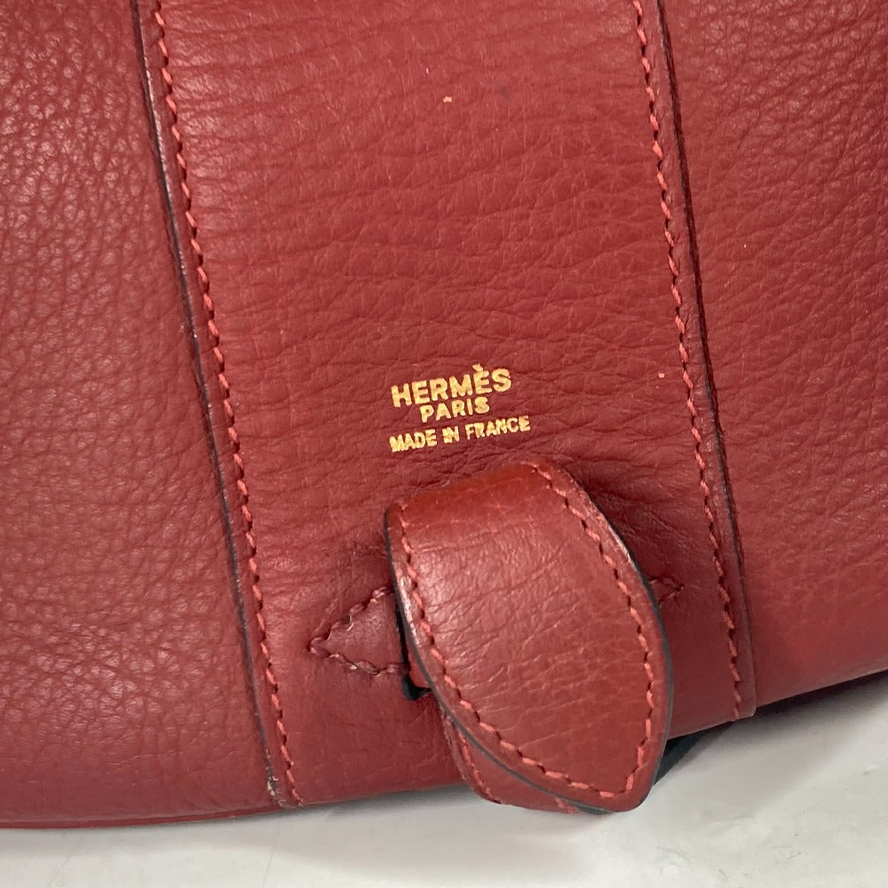 HERMES Handbag leather Red City