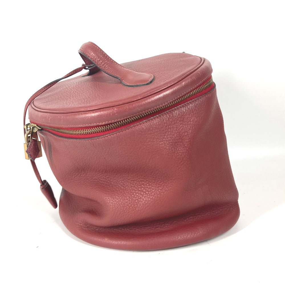 HERMES Handbag leather Red City