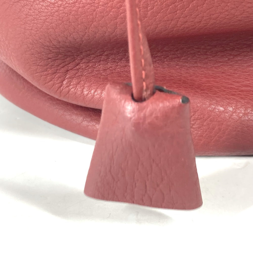 HERMES Handbag leather Red City