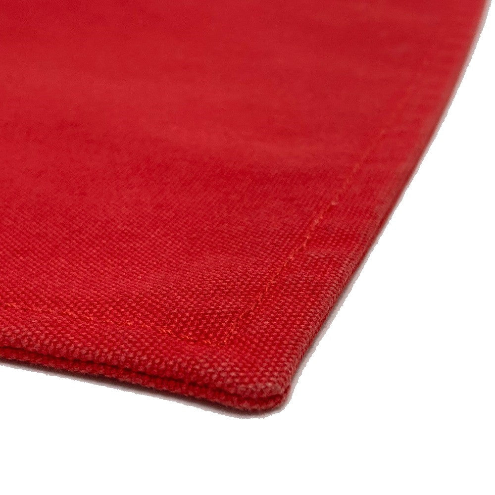 HERMES Pouch cotton Red Flat fastener Yachting GM