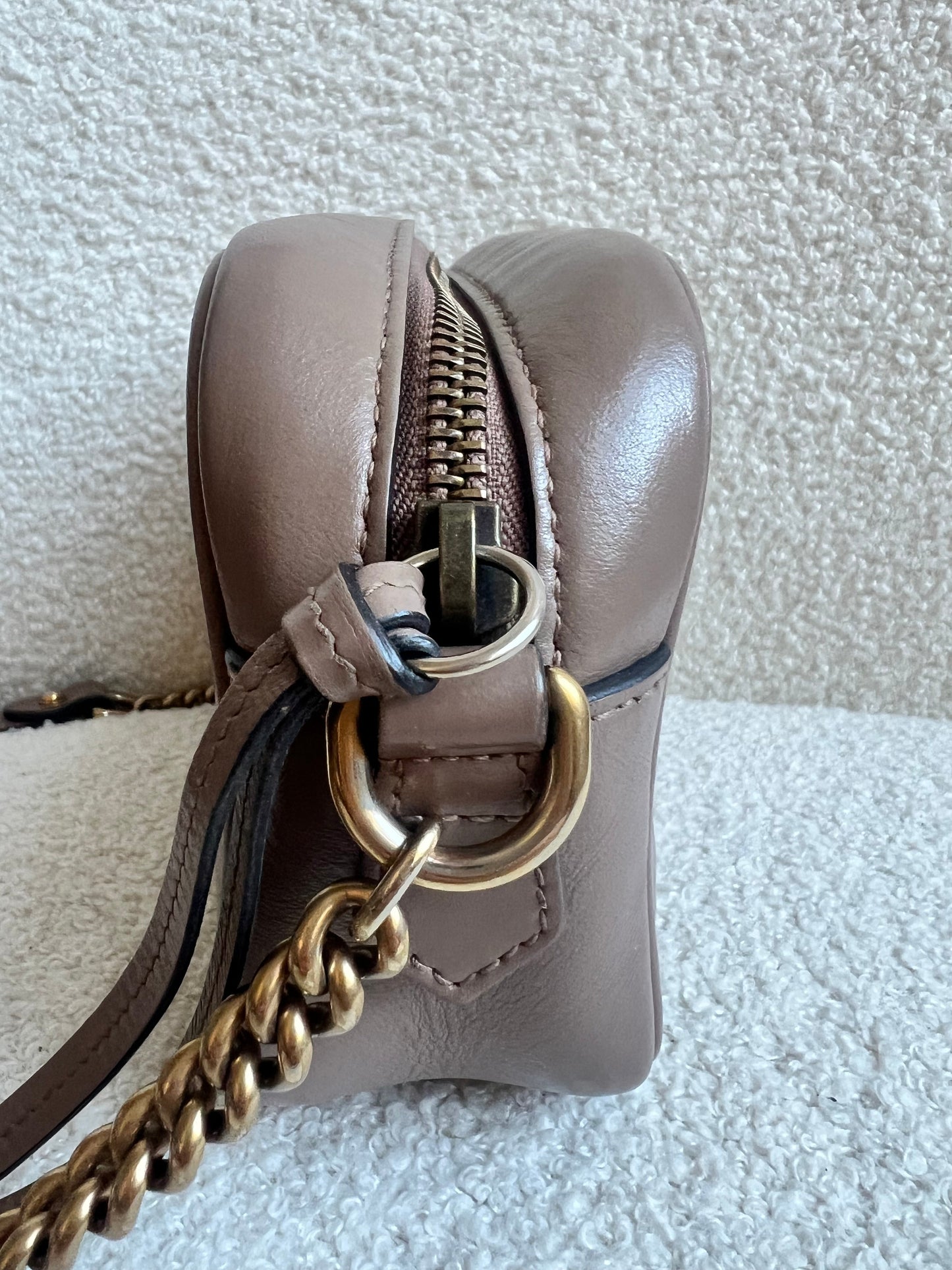 Gucci GG Dusty Pink Marmont Mini Shoulder Bag (RRP £1,360)