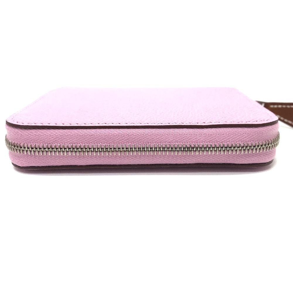 HERMES Folded wallet Epsom pink Azap compact silk in