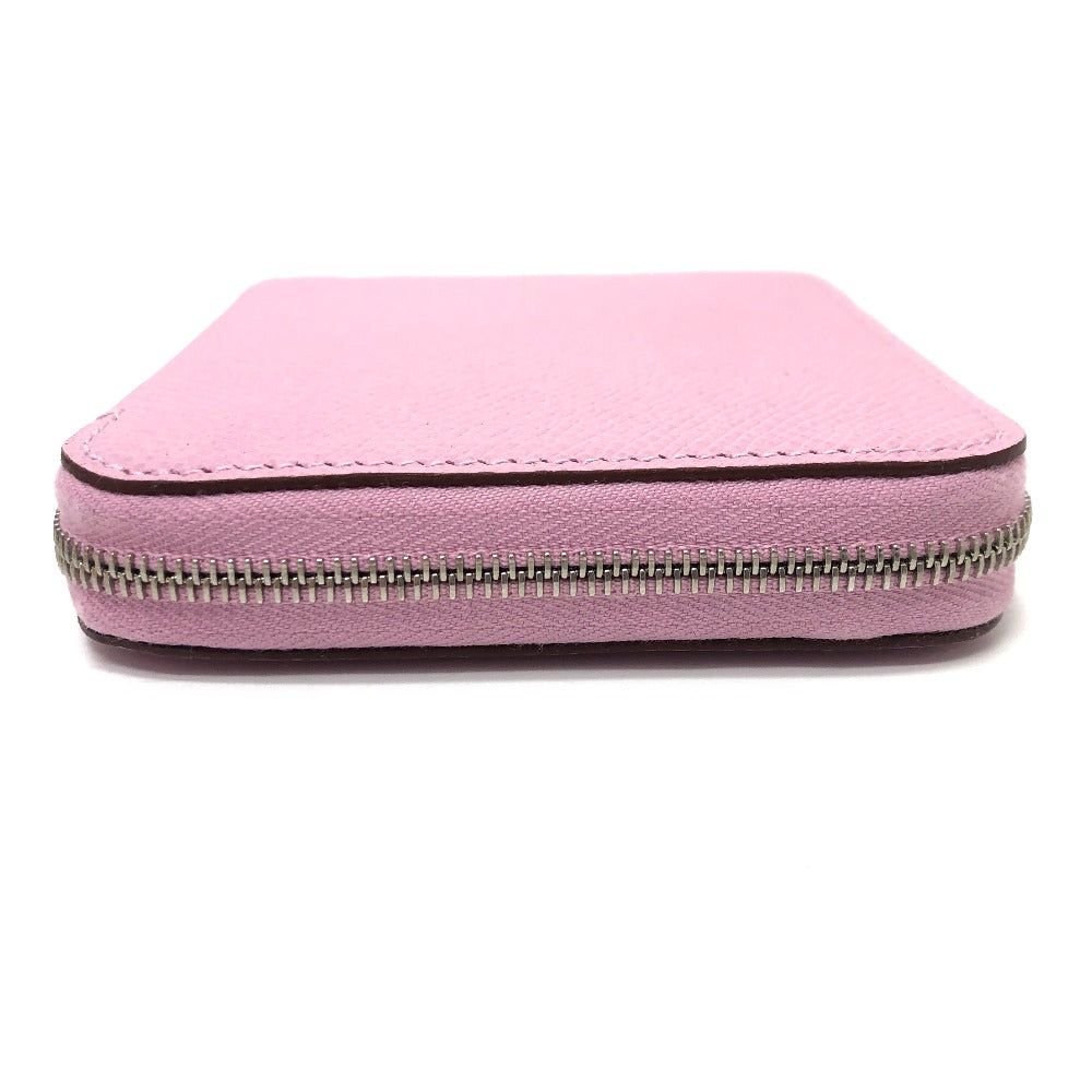 HERMES Folded wallet Epsom pink Azap compact silk in