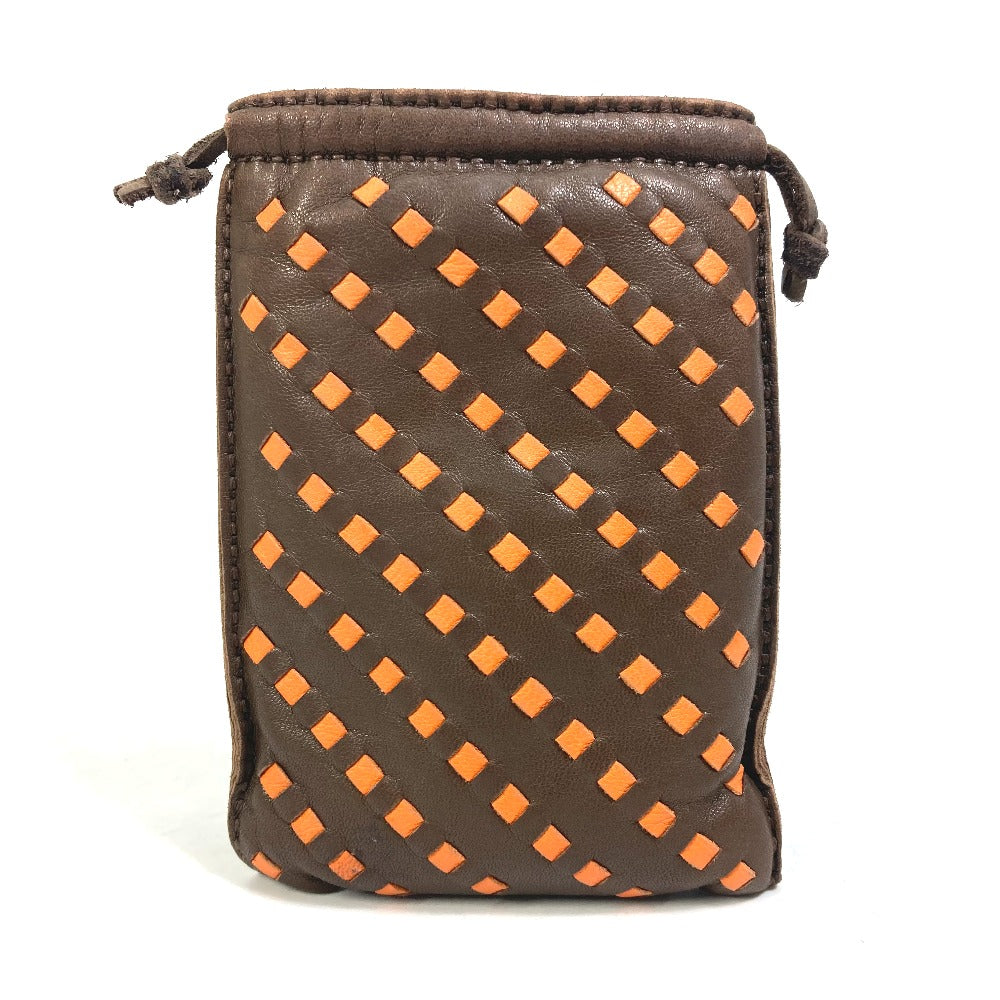 HERMES Pouch Anyo Miro Brown Pochette Pillow PM