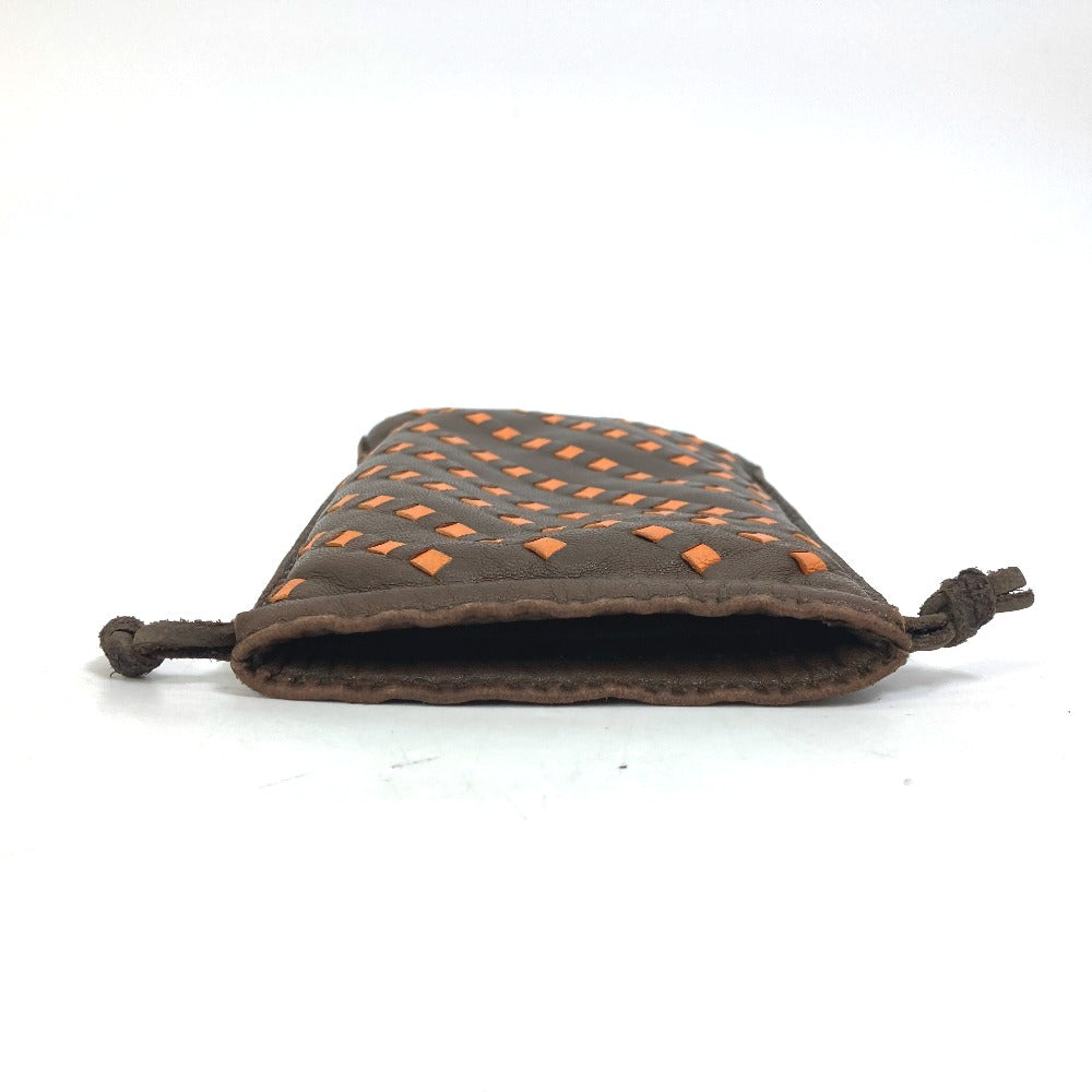 HERMES Pouch Anyo Miro Brown Pochette Pillow PM
