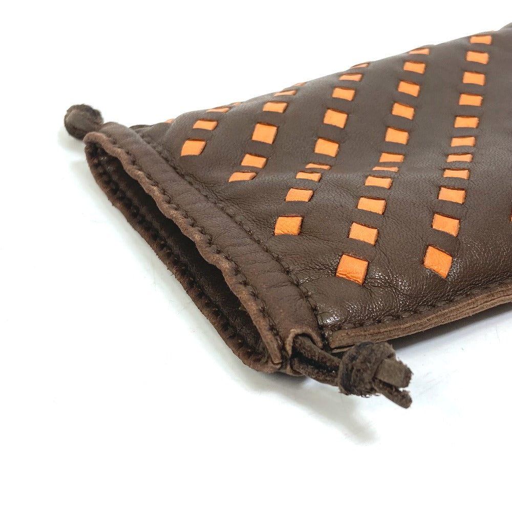 HERMES Pouch Anyo Miro Brown Pochette Pillow PM