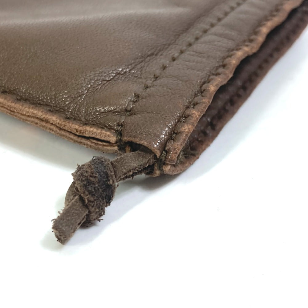 HERMES Pouch Anyo Miro Brown Pochette Pillow PM