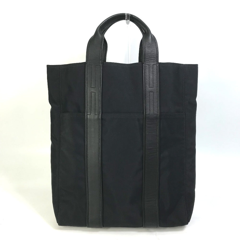 HERMES Tote Bag Nylon black Acapulco Cabas MM Women Used