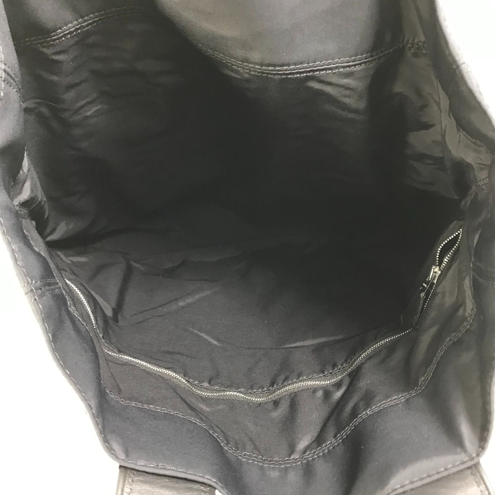 HERMES Tote Bag Nylon black Acapulco Cabas MM Women Used