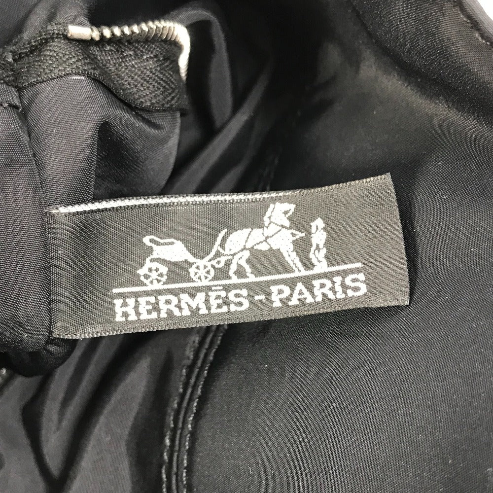 HERMES Tote Bag Nylon black Acapulco Cabas MM Women Used