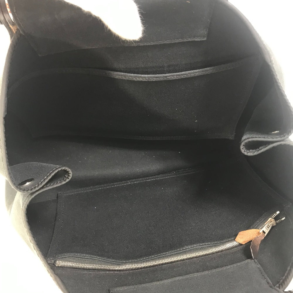 HERMES Tote Bag Towar Office / Leather black Handbag Kabak Elan PM Women Used