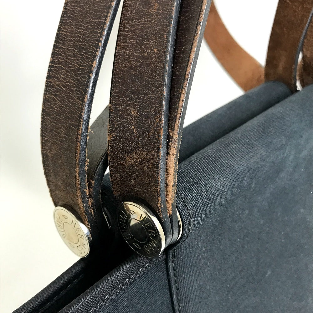 HERMES Tote Bag Towar Office / Leather black Handbag Kabak Elan PM Women Used